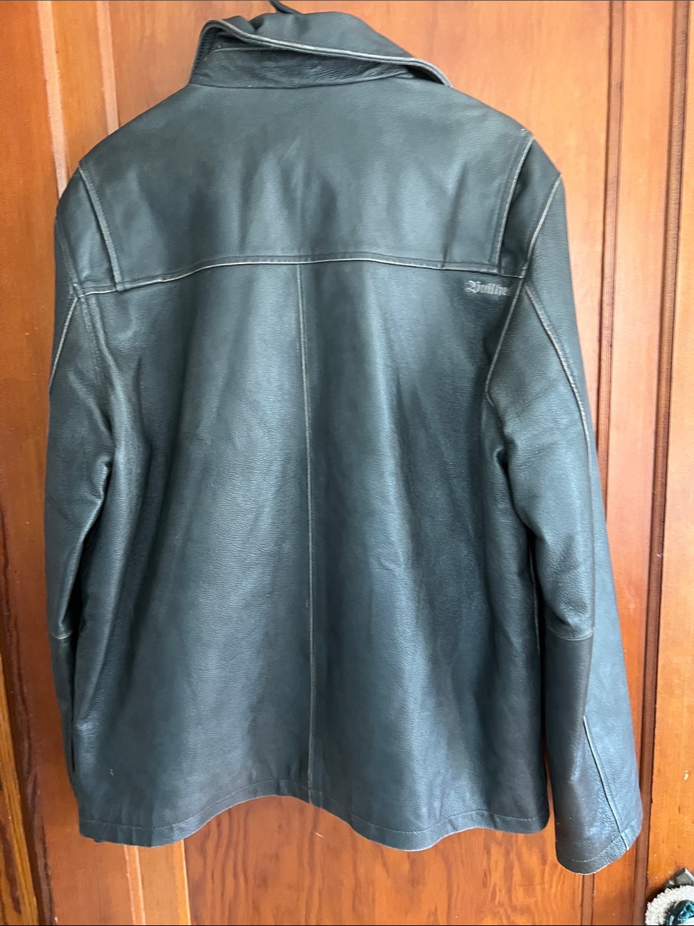 Billabong Black Leather Bomber Jacket - Picture 5 of 5